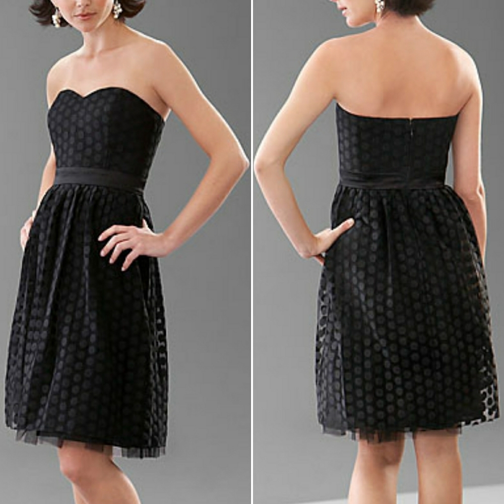 WHBM Silk Blend Little Black Polka Dot Par…